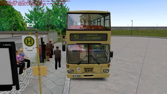 OMSI The Bus Simulator - Gameplay HD Line 92 Freudstrasse смотреть онлайн