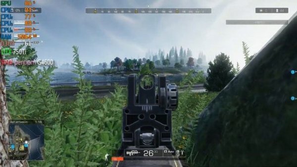 GTX 750Ti FPS benchmark With intel pentium G4600 Processor