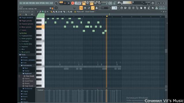 Сделал мелодию в FL STUDIO 20 (На MIDI-клавиатуре) смотреть онлайн
