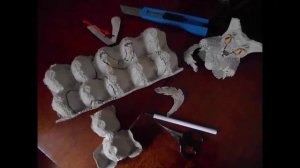 ПОДЕЛКИ ИЗ яичных лотков Котик