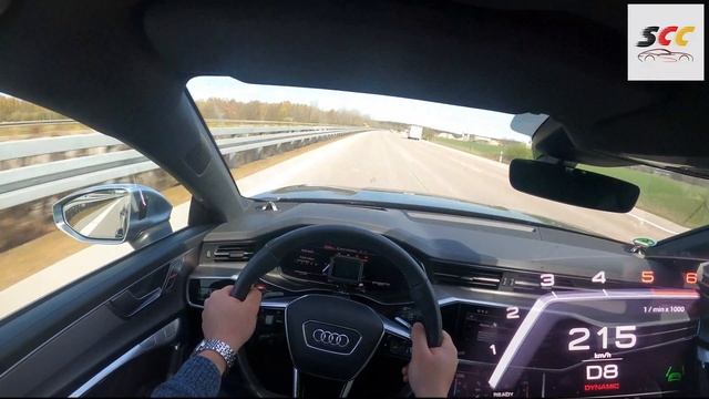 2020 AUDI S7 Sportback 349 HP POV Drive And Top Speed On German Autobahn/by Sportcar Check