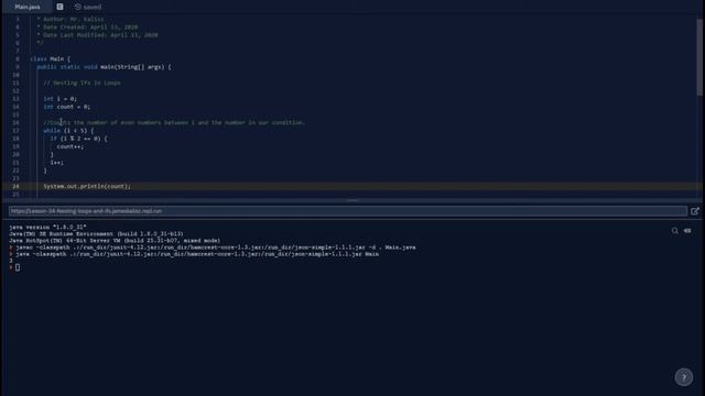 Nested loops tutorial - Java смотреть онлайн