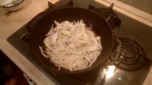 Лёгкое свиное, жареное с луком (с грибным запахом)!