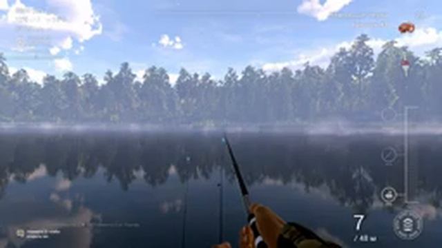 Игры, онлайн рыбалка Fishing Planet (ловля густеры, плотвы и карася, клев бешеный, три удилища) смотреть онлайн