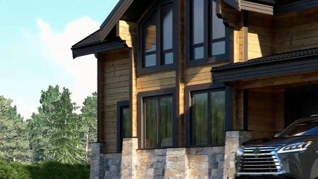 дом 18,6х11,8 из клееного бруса 240кв м 2 этажа house 18,6x11,8 of laminated timber 240sq m 2floor смотреть онлайн
