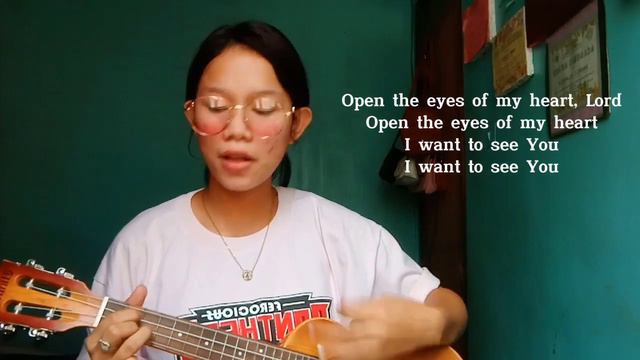 OPEN THE EYES/COVER UKULELE w/ chords and lyrics смотреть онлайн