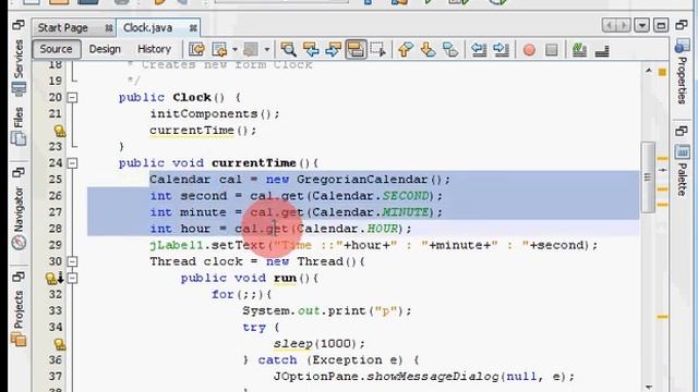 Making a Digital Clock in java Netbeans Part 2/3 смотреть онлайн