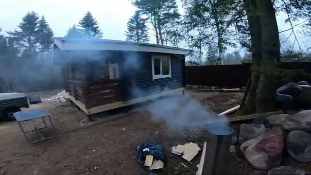 Распаковка, обжиг и установка печи Огонь - Батарея 7 в небольшой домик. смотреть онлайн