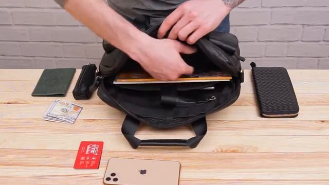 Обзор кожаного мужского портфеля с замком Vintage 14801 смотреть онлайн