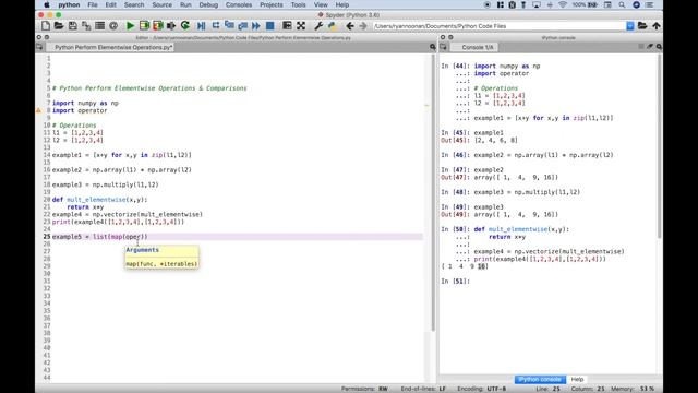 Python Element-wise Operations & Comparisons смотреть онлайн