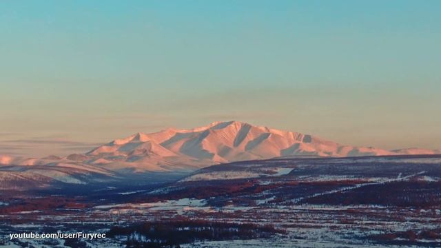 Колыма. Сусуман. Гора Морджёт на закате. Полеты на дроне DJI Mavic 2 Zoom при -30 смотреть онлайн