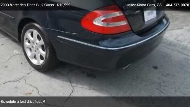 2003 Mercedes-Benz CLK-Class CLK320 - for sale in Tucker, GA 30084 смотреть онлайн