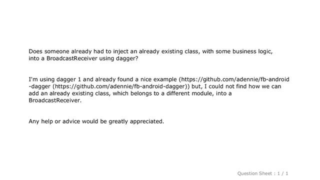 Android : How to inject into a BroadcastReceiver смотреть онлайн