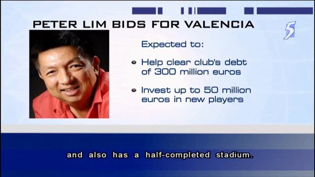 Peter Lim has made a bid to take over Valencia - 23Dec2013 смотреть онлайн