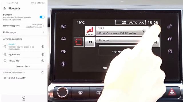 Connecting a smartphone to the C4 Cactus Bluetooth- DIY car service tutorial смотреть онлайн