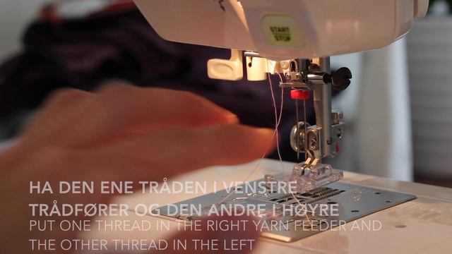 Tre tvillingnål - Thread a twin needle / Janome MC5200 смотреть онлайн