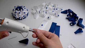 Шар Бант Пышные банты в школу из атласной ленты OlgaRibbons