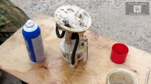 Топливный насос. Чистим сетку. Рено Меган.