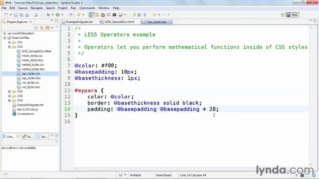 11.CSS с LESS и SASS. Использование операторов смотреть онлайн