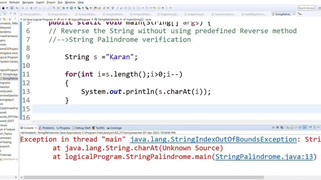 Java String Reverse Program-Palindrome Program смотреть онлайн