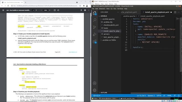 7.4.8 Lab - Use Ansible to Automate Installing a Web Server | DevNet Associate v1.0 смотреть онлайн