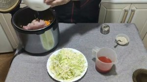 Тушеная капуста с курицей в Мультиварке. Рецепт, Готовка, Калорийность и БЖУ