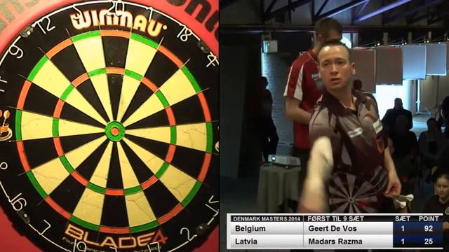 DART Denmark Masters 2014 Geert De Vos vs Madars Razma смотреть онлайн