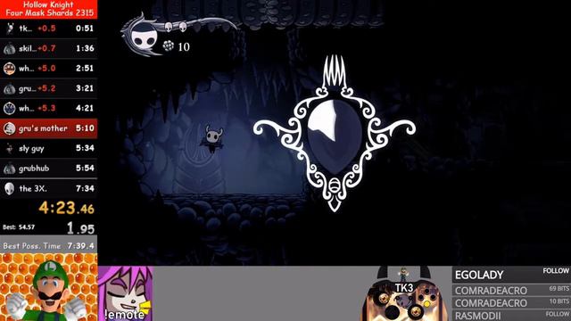 Hollow Knight - 4 Mask Shards - 7:42.92 [WR as of not currently] смотреть онлайн