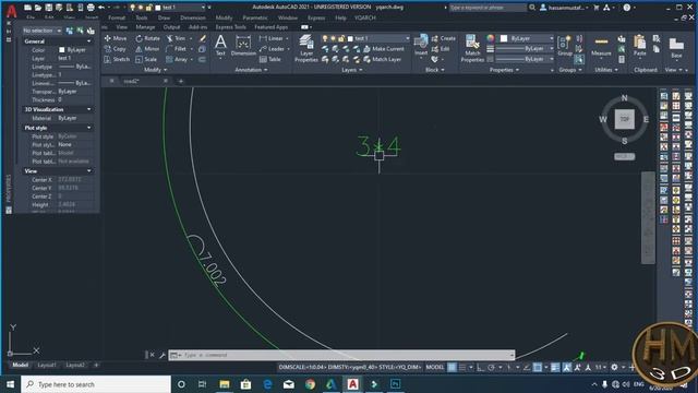 YQArch'' for multi dimension in Autocad '(lesson 7).How we can do multi dimension with ''YQArch'' смотреть онлайн