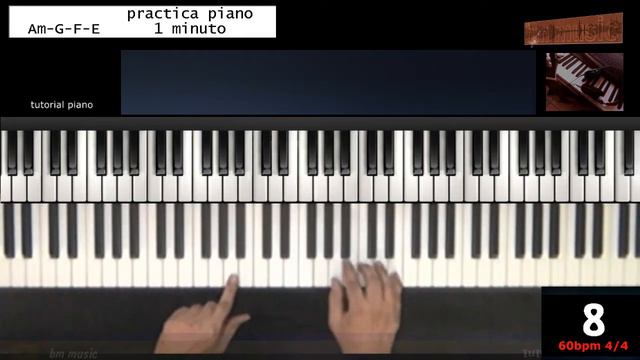 Am G F E practica 1 minuto de piano смотреть онлайн