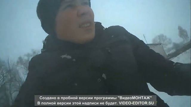Заводим мопед ORION 50В В мороз, катаюсь по снегу!!! смотреть онлайн