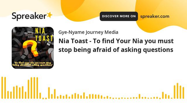 Nia Toast - To find Your Nia you must stop being afraid of asking questions смотреть онлайн