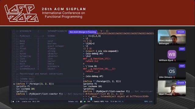 Scheme 2021 - A lightweight approach for accessing Python modules from Gambit Scheme смотреть онлайн