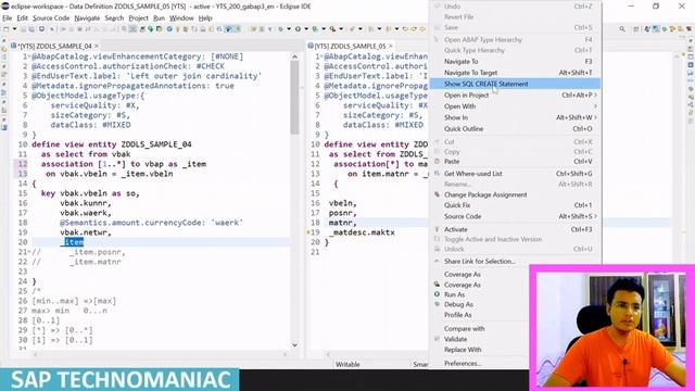 Association to Inner Join CDS PART 11 ABAP on HANA Course смотреть онлайн
