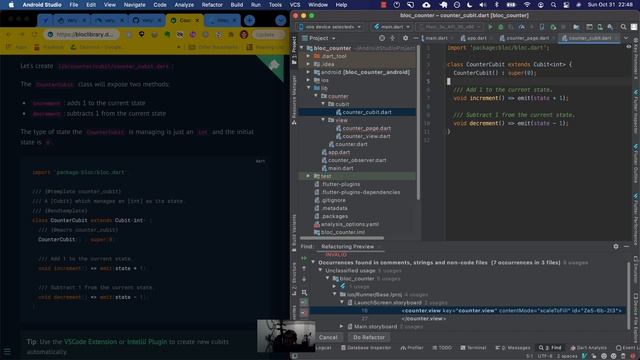 Live Coding - Flutter Bloc Counter Tutorial смотреть онлайн