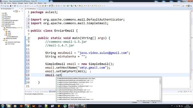Aula de Java 091 - Enviando um email simples смотреть онлайн