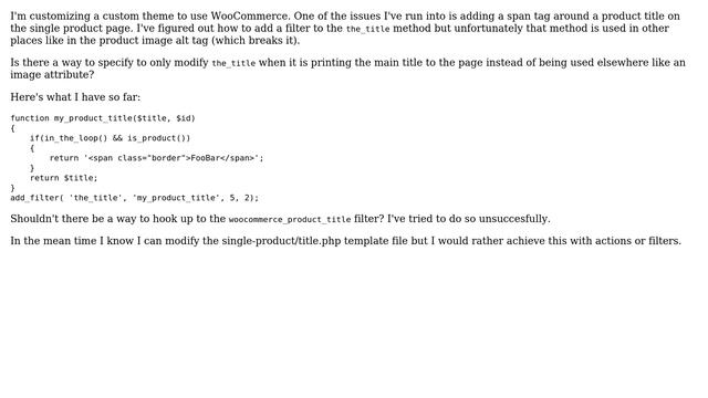 Wordpress: Add a Span Around a Product Title in WooCommerce смотреть онлайн
