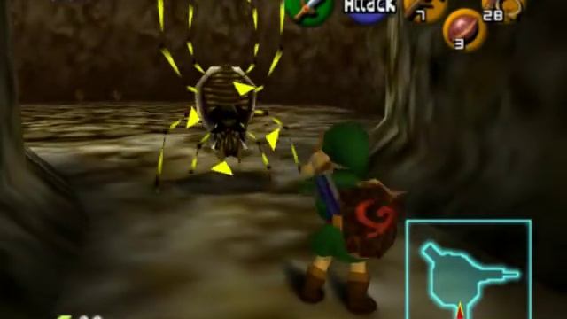Legend of Zelda Ocarina of Time Walkthrough 01 (4/5) "Deku Tree: Second Half" смотреть онлайн