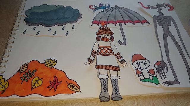 Бумажные куклы: Сиреноголовый, Картун Кэт и Кукла из игры в Кальмара. Мультсериал по вселенной SCP. смотреть онлайн