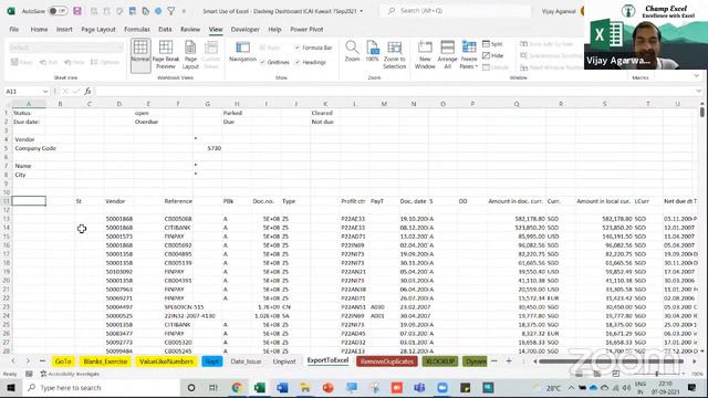 Advanced Excel Tutorials by Microsoft Expert-7 Sept 2021 смотреть онлайн