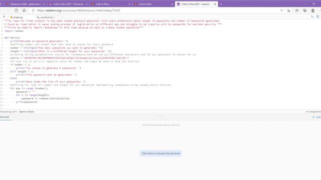 How to code Random Password Generator in Python-Code in Place 2021(Stanford University) смотреть онлайн