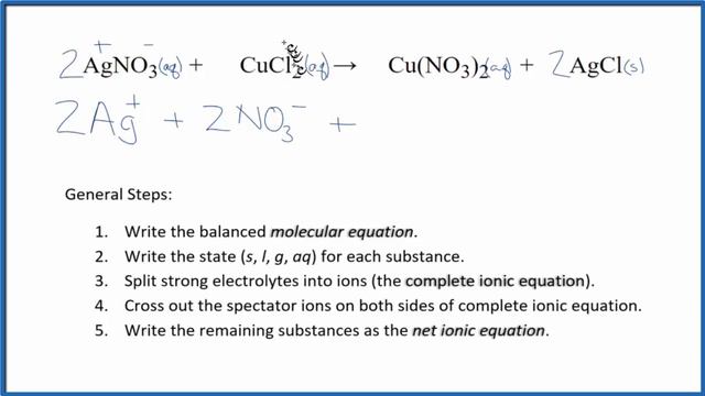 How to Write the Net Ionic Equation for AgNO3 + CuCl2 = Cu(NO3)2 + AgCl смотреть онлайн