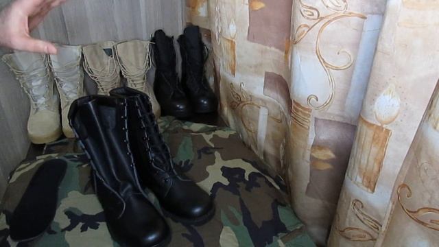 Ботинки армии США. Wellco US Army All Leather Combat Boots, DMS, Mildew and Water Resistant. смотреть онлайн