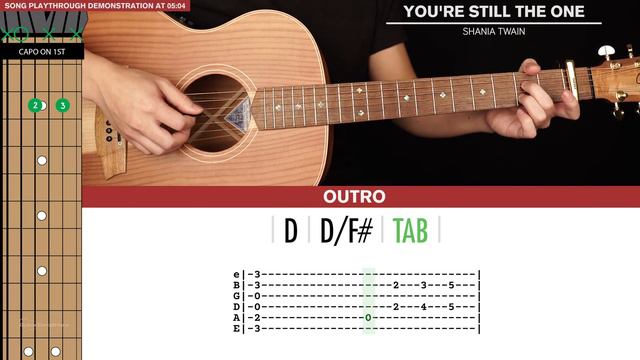 You're Still The One Guitar Tutorial Shania Twain Guitar Lesson |Easy Chords + Strumming| смотреть онлайн
