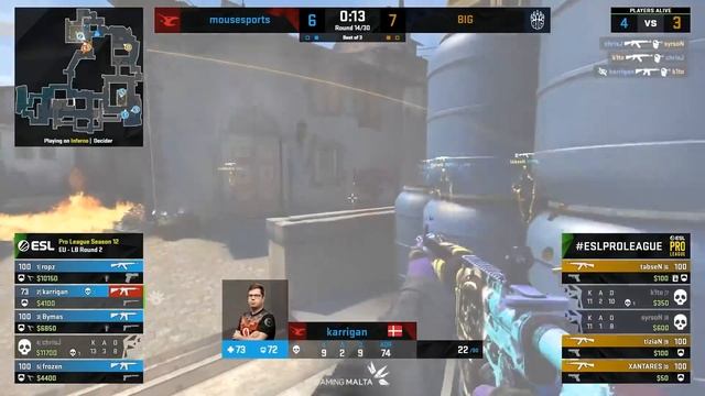 KAYBEDEN ELENİR! XANTARES'Lİ BIG ESLPL YARI FİNAL MAÇINDA! BIG vs MOUZ INFERNO смотреть онлайн