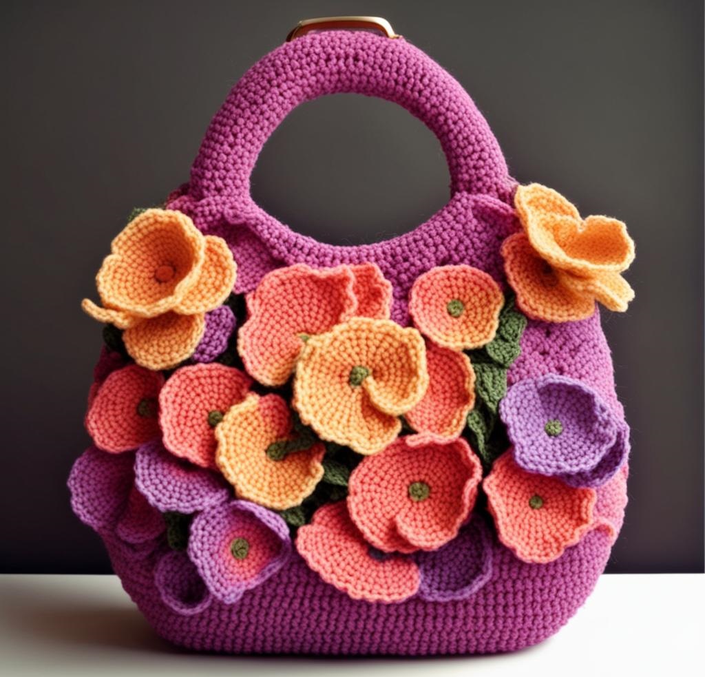 ВЯЗАНИЕ, СУМКИ С ЦВЕТАМИ И ЛИСТЬЯМИ ОТ НЕЙРОСЕТИ. ПОДБОРКА №2 смотреть онлайн