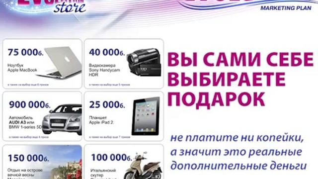 Маркетинг план 'Evolution'  'Evolution Store'