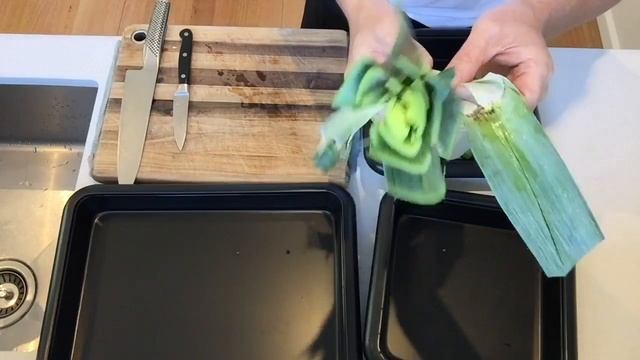 How To Wash Peel And Cut Leeks  | French Cooking Basics