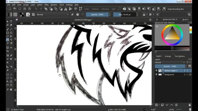 HOW TO MAKE A MASCOT LOGO FROM A SKETCH USING KRITA смотреть онлайн