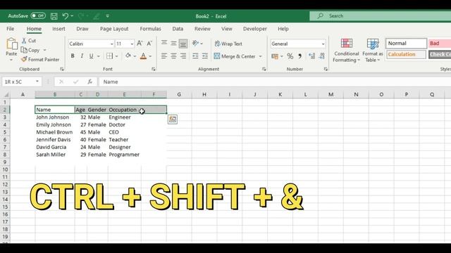 Excel Tutorial: How to Use the Ctrl + Shift + & Shortcut for Creating Cell Borders смотреть онлайн